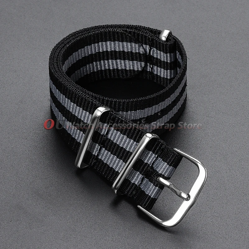 12mm 14mm 16mm 18mm 20mm 22mm 24mm Canvas Nylon Uhrenarmband Universelles Herren-Uhrenband Einteiliges Schlaufenarmband Damen Herren Armband – Detail 8