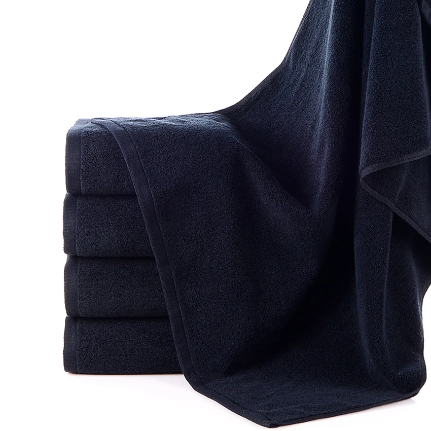 Black Bath Towel Thick Large Soft Cotton Face Hand Shower Towels for Adults Kids Home Bathroom Spa Toalla 34*74cm/70*140cm