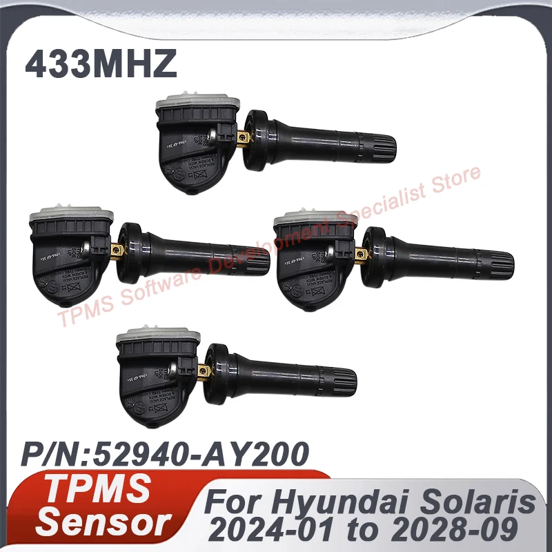 

1/4PCS Tire pressure sensor For Hyundai Solaris [BN7] 2024-2028 TPMS sensor 52940-AY200 433MHZ