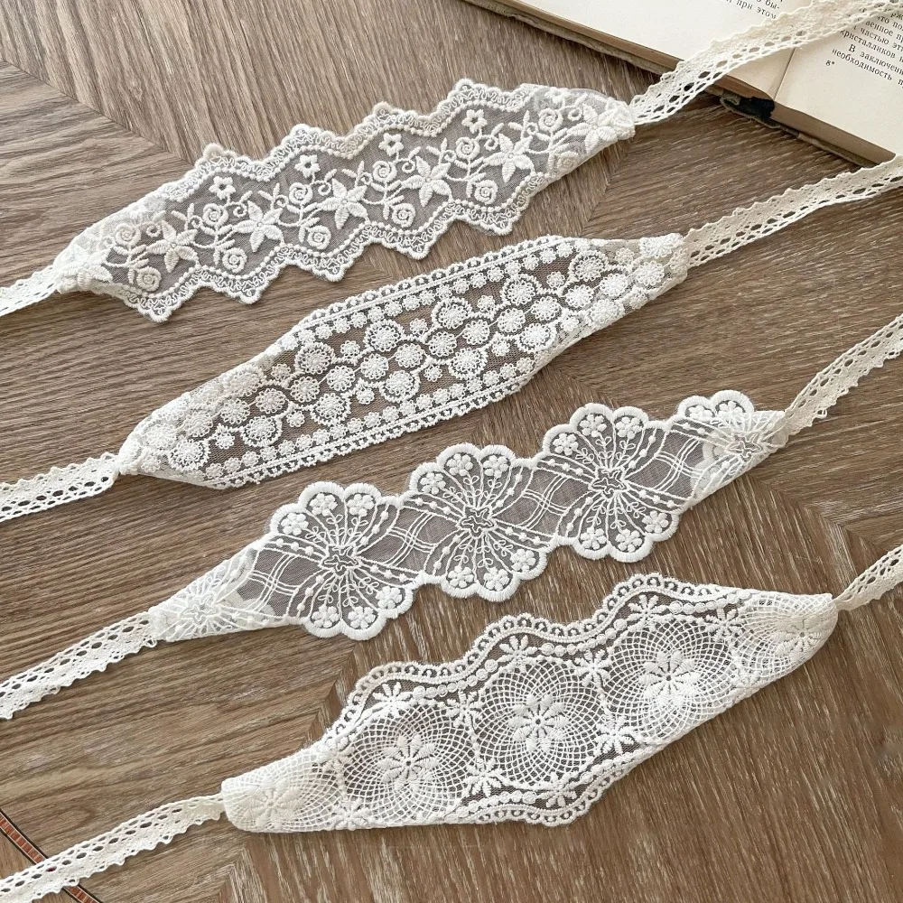 

Baby Girl Headdress White Lace Headband Newborn Soft Baby Headband Bow Floral Hair Accessory Photography Prop