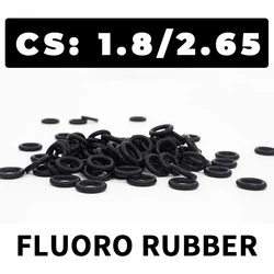 Thickness CS1.8/2.65mm Black FKM O-ring FPM fluorine rubber sealing gasket elasticity rubber washer ring Spot wholesale