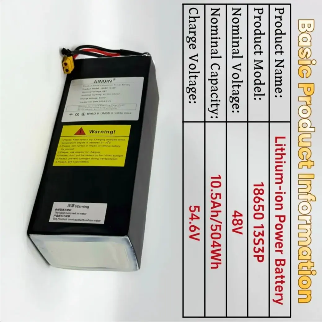 

48V battery For Kugoo V1 electric bicycle/electric scooter battery 13S3P battery pack 10.5Ah 18650 lithium battery