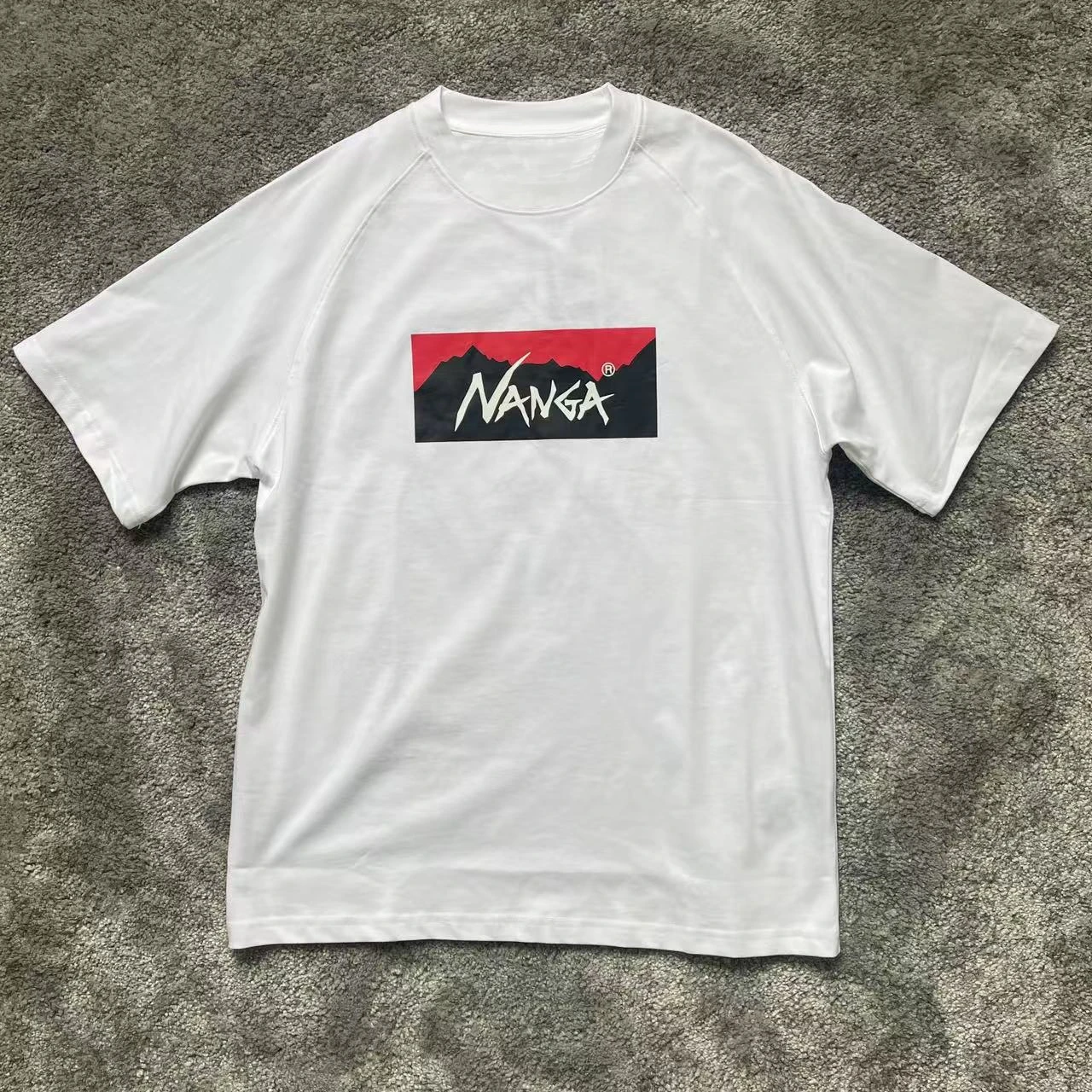 

2025ss New NAGA ECO HYBRID BOX LOGO Loose Cotton Heavy T-shirt Short Sleeve High-end Luxury Is for Both Men and Women Top Y2k
