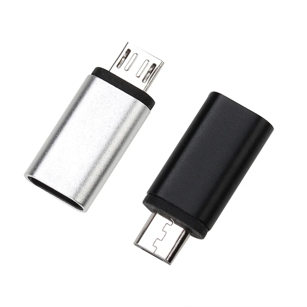 500pcs Metal Shell Type C Female to Micro USB Male Charger Adapter Converter For Samsung Xiaomi Android Mobile Phone Connector