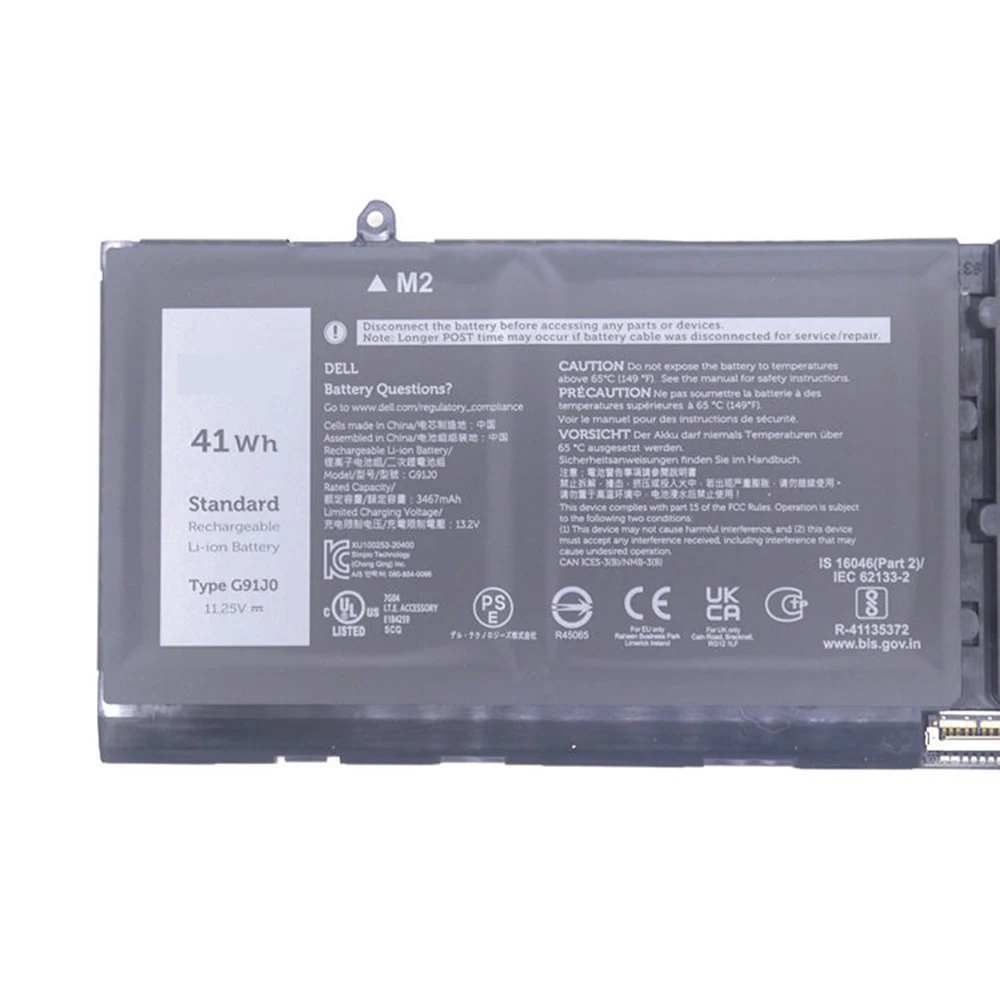 Imagem -02 - Brandnew Genuíno Original G91j0 11.25v 41wh Bateria do Portátil para Dell Inspiron 5310 5410 5415 5418 Latitude 3320 3420 3520