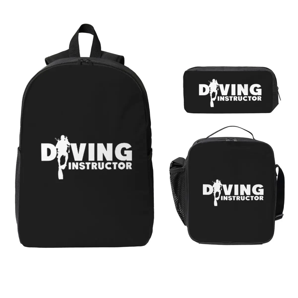

NAUI The Difinition Of Diving Backpack Boys Girls BookBag School Bag Computer Shoulder Bags 3ps Insulated Lunch Bag Pencil Case