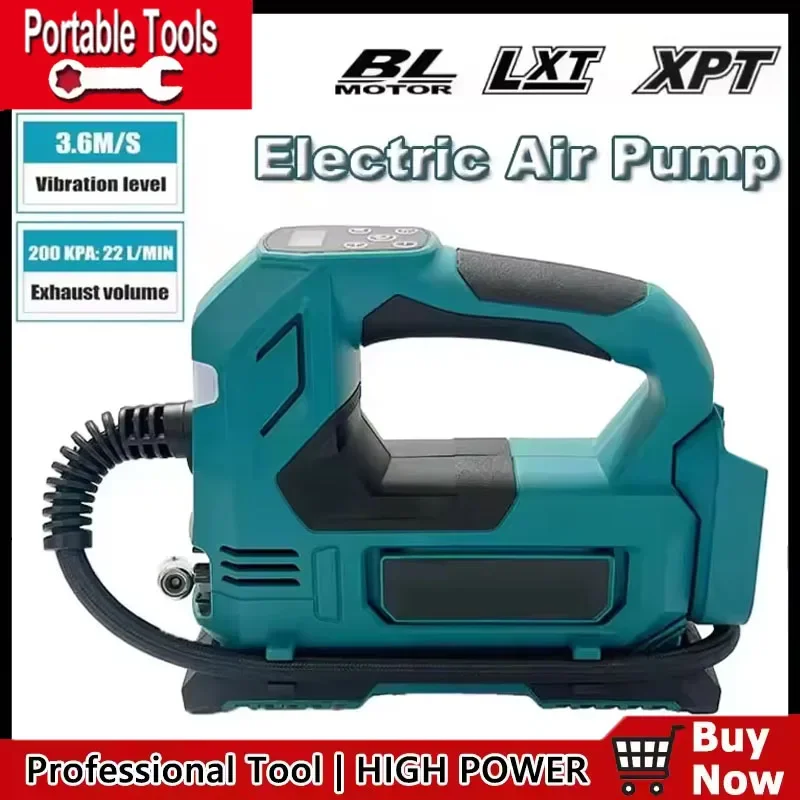 

Портативный беспроводной насос для накачки шин Fit Makita, 18В, электрический воздушный компрессор, ручной воздушный насос для автомобилей, велосипедов, мячей