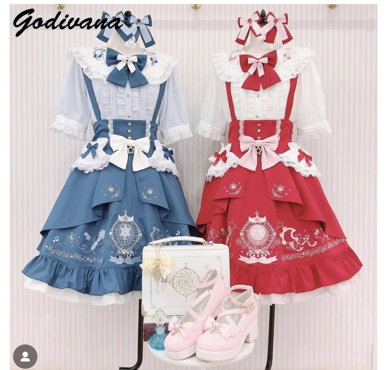 

Lolita Sweet Girl Embroidery Suspender Skirt 2024 New Spring and Summer Japanese Style Women's Ruffle Bow Straps Skirt