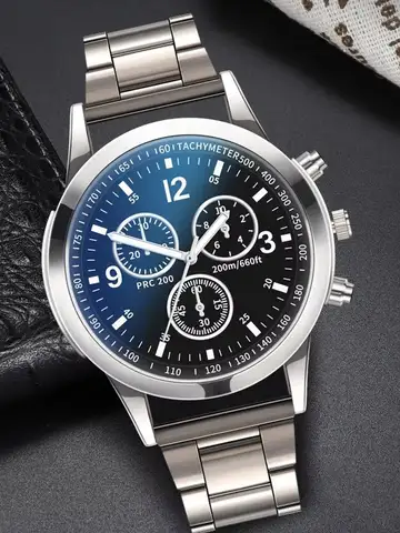 1/2PCS Men Business Watches Fashion Men's Steel Band Quartz Watch with Bracelet（Box not Included）