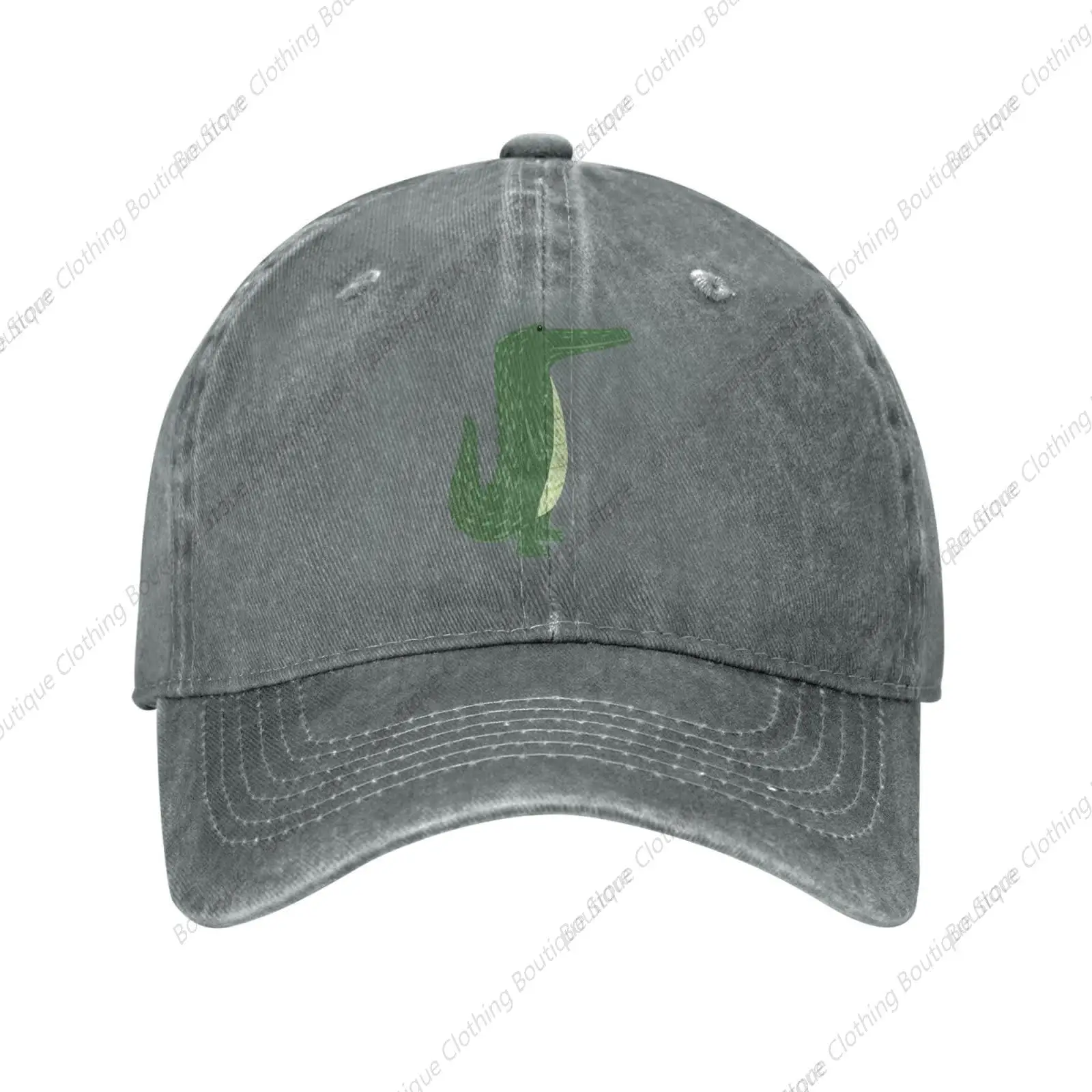 

Cute Crocodile Standing Baseball Cap for Men Women Vintage Trucker Hat Golf Hats Dad Hat Gray