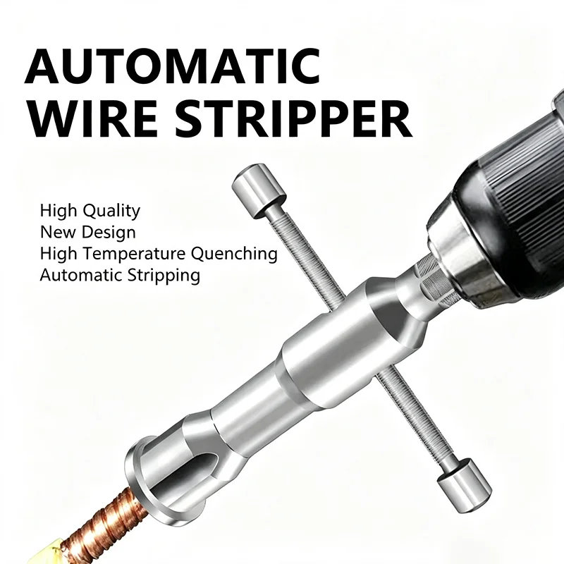 Manual Electric 2‑in‑1 Automatic Wire Twister Electrician Copper Cable Splicing Twisting Tool for Drill