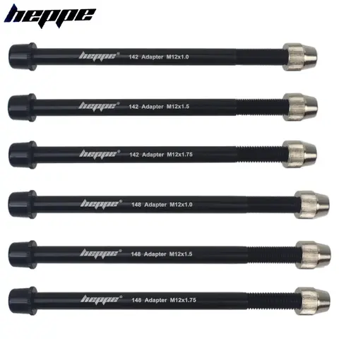 HEPPE 자전거 트레이너 스루 액슬 MTB 자전거 트레이너 샤프트 꼬치 트레이너 어댑터 12x142 12x148 트레이너 퀵 릴리스 M12xP1.0/1.5/1.75