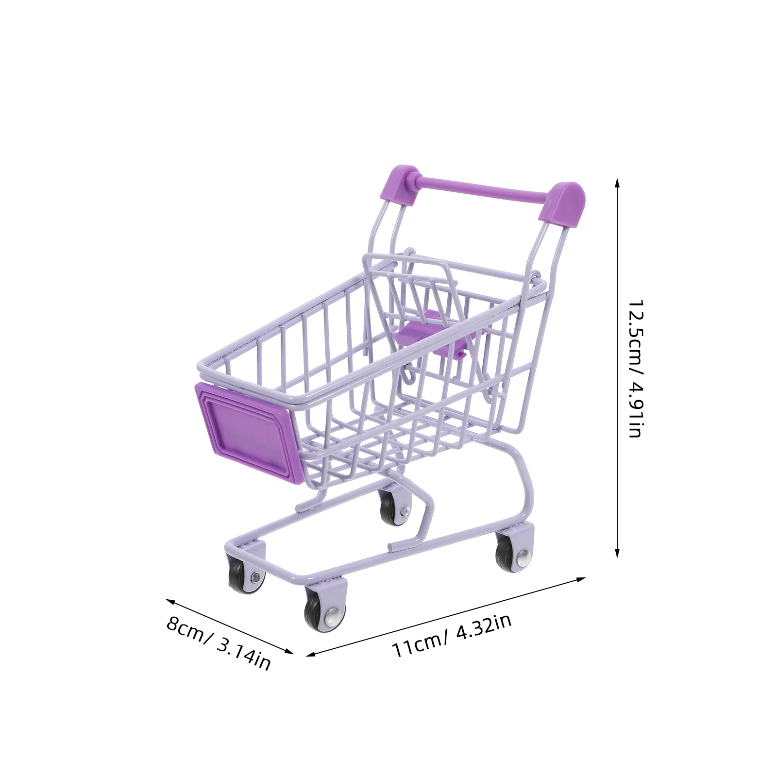 Zabawki dla dzieci Mini kosz na zakupy Dom Ozdoba Wózek Zabawka Miniaturowe przechowywanie Supermarket Wystrój Małe różowe dziecko