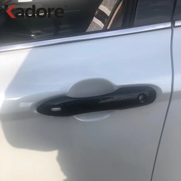 For Toyota Corolla Or Prius 2019-2025 Or Camry XV70 2017-2025 Carbon Fiber Side Door Handle Cover Trims Car Exterior Accessories