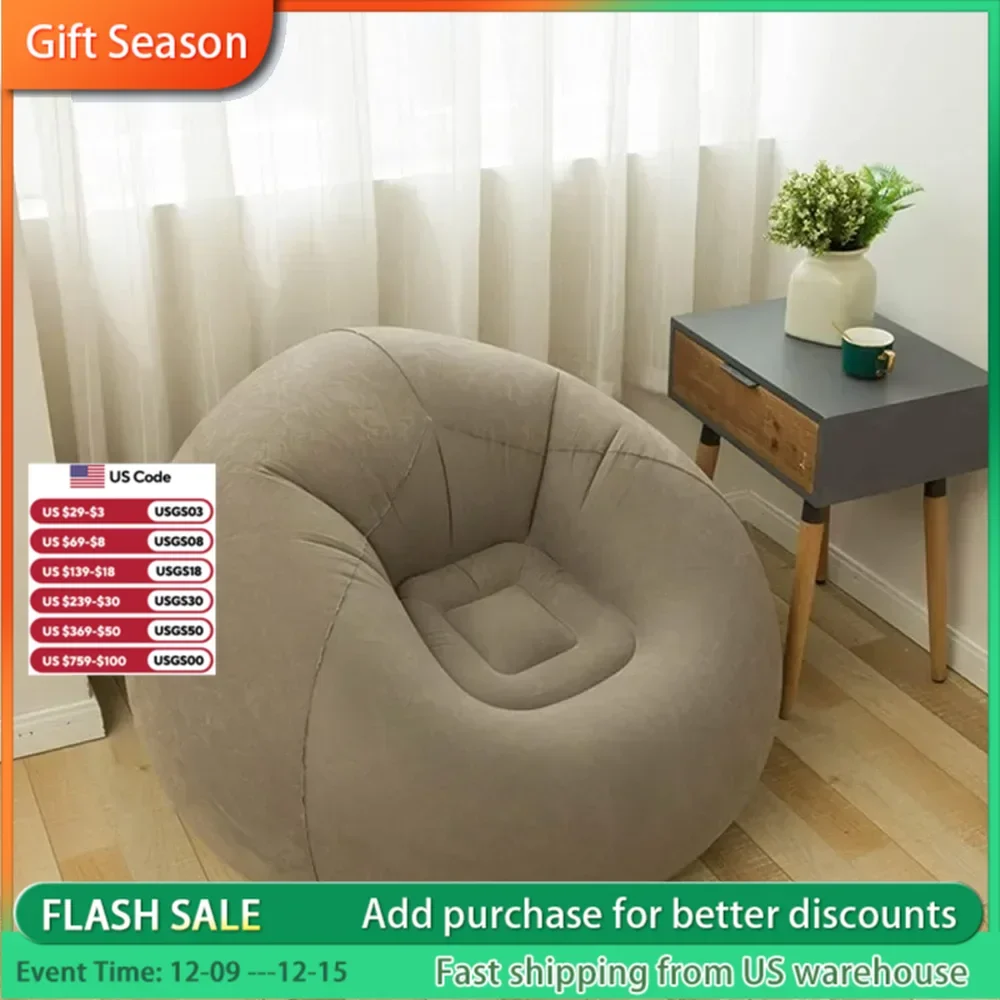 

Bean Bag Sofa, Flexible Lightweight Bean Bag Double-layer Sealed Air Vent Lazy Sofa Anti Slip Bottom, Outdoor Bean Bag Sofa