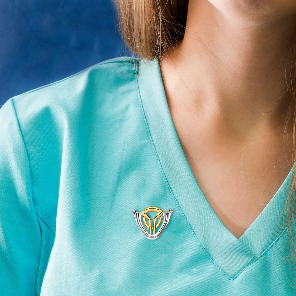 Catuni Medical Vocal Cord Brooch Badge Ear-Nose-Throat Medical Collar Clip Badge Gift For Otolaryngologists And Nurses