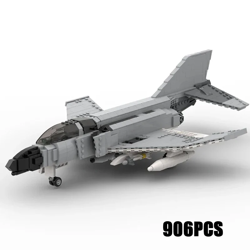 

Moc Building Bricks Military Model F-4J Phantom II Navy Fighter Technology Modular Blocks Gifts Toys For Children DIY Assembly