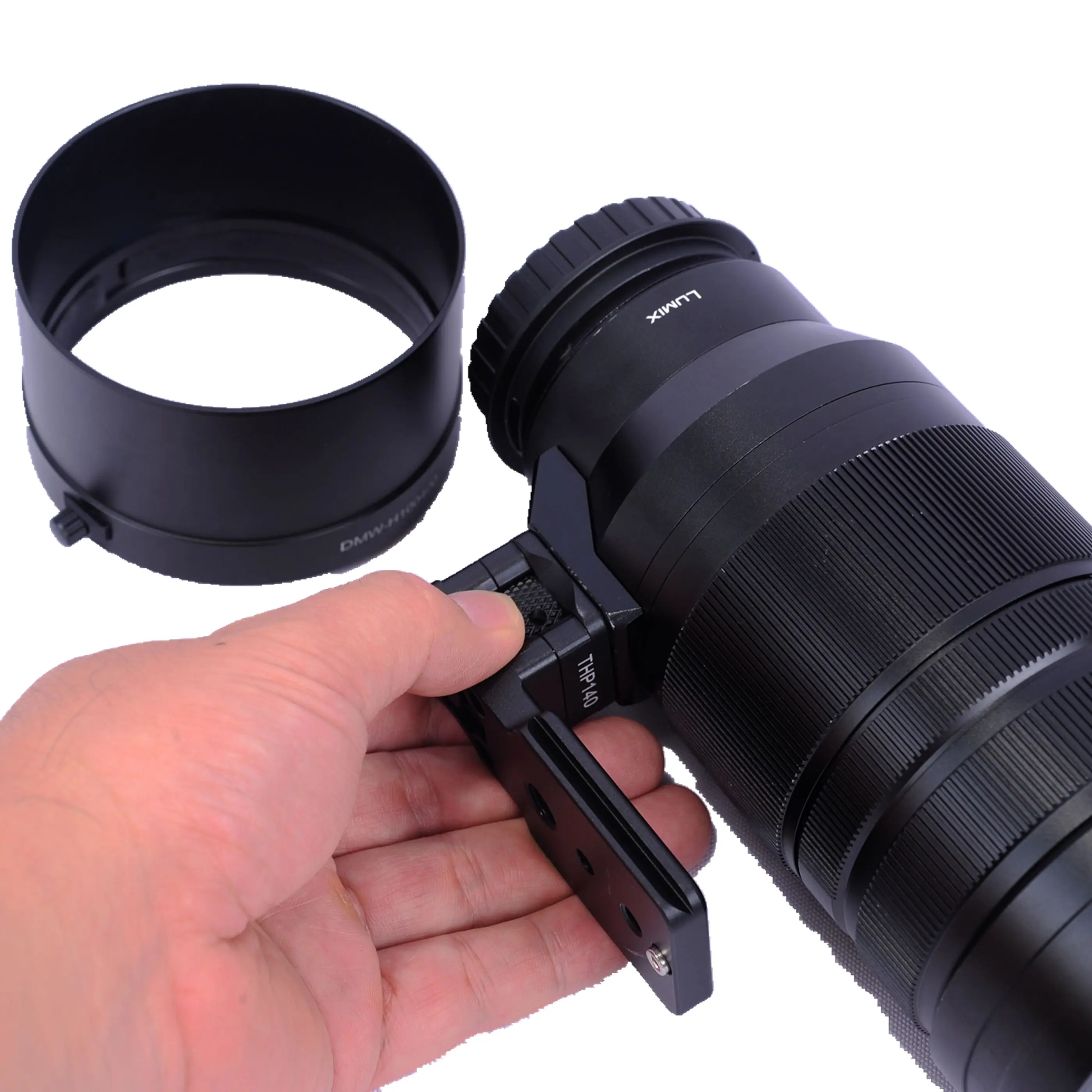 iShoot Metal Reversible Lens Hood DMW-H100400 and Lens Foot IS-THP140 for Panasonic Leica 100-400mm F4.0-6.3 ASPH Power OIS ＆II