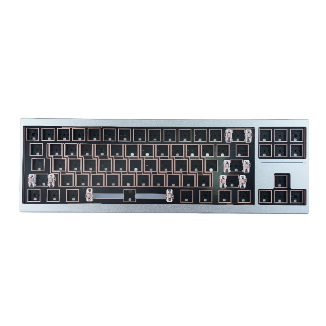 MATHEW AL70 Aluminum 3Mode Mechanical Keyboard Kit Barebone TKL Programmable Custom Gasket Structure Hot Swappable for Win/Mac