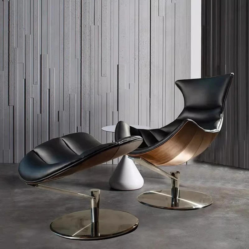 

Living room leather lounge chair, casual single sofa, light luxury, modern and high-end