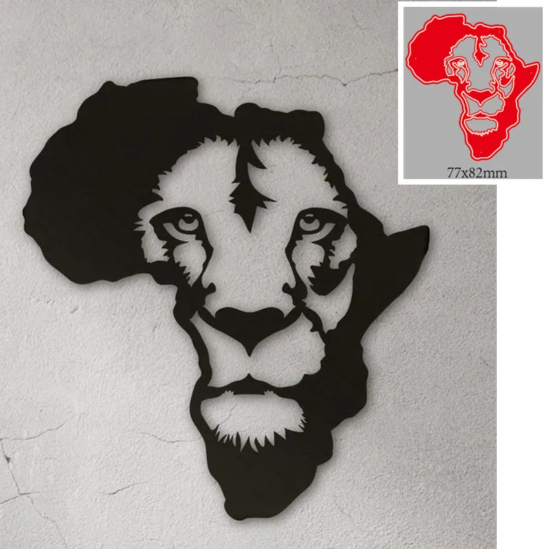 Metal Cutting Dies african animal lion Decoration Scrapbook Paper Craft Knife Mould Blade Punch Stencils