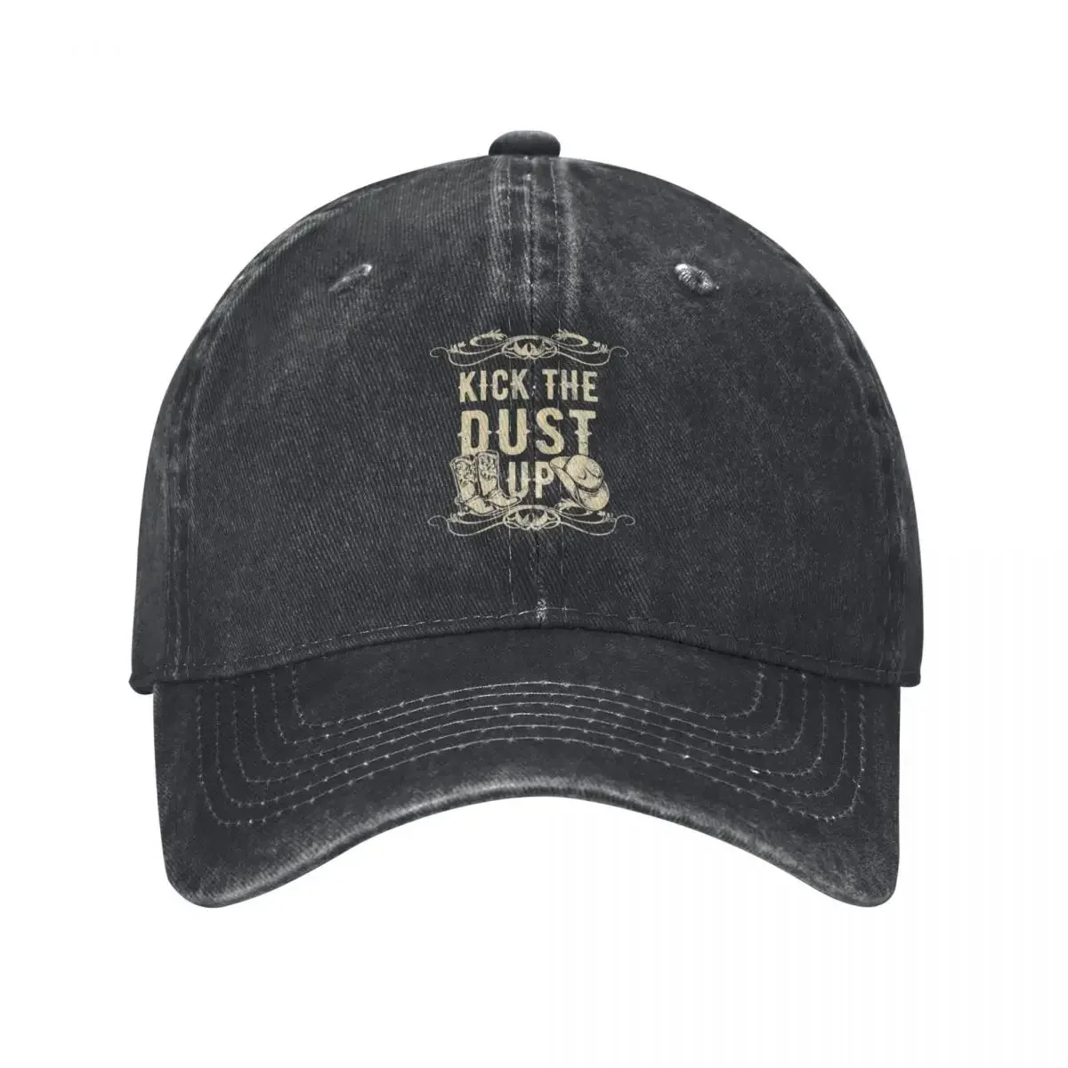 

Kick The Dust Up Shirt Country Vintage Tee For Dancers Baseball Cap Fashion Beach fishing caps man Brand Man cap Women Men's