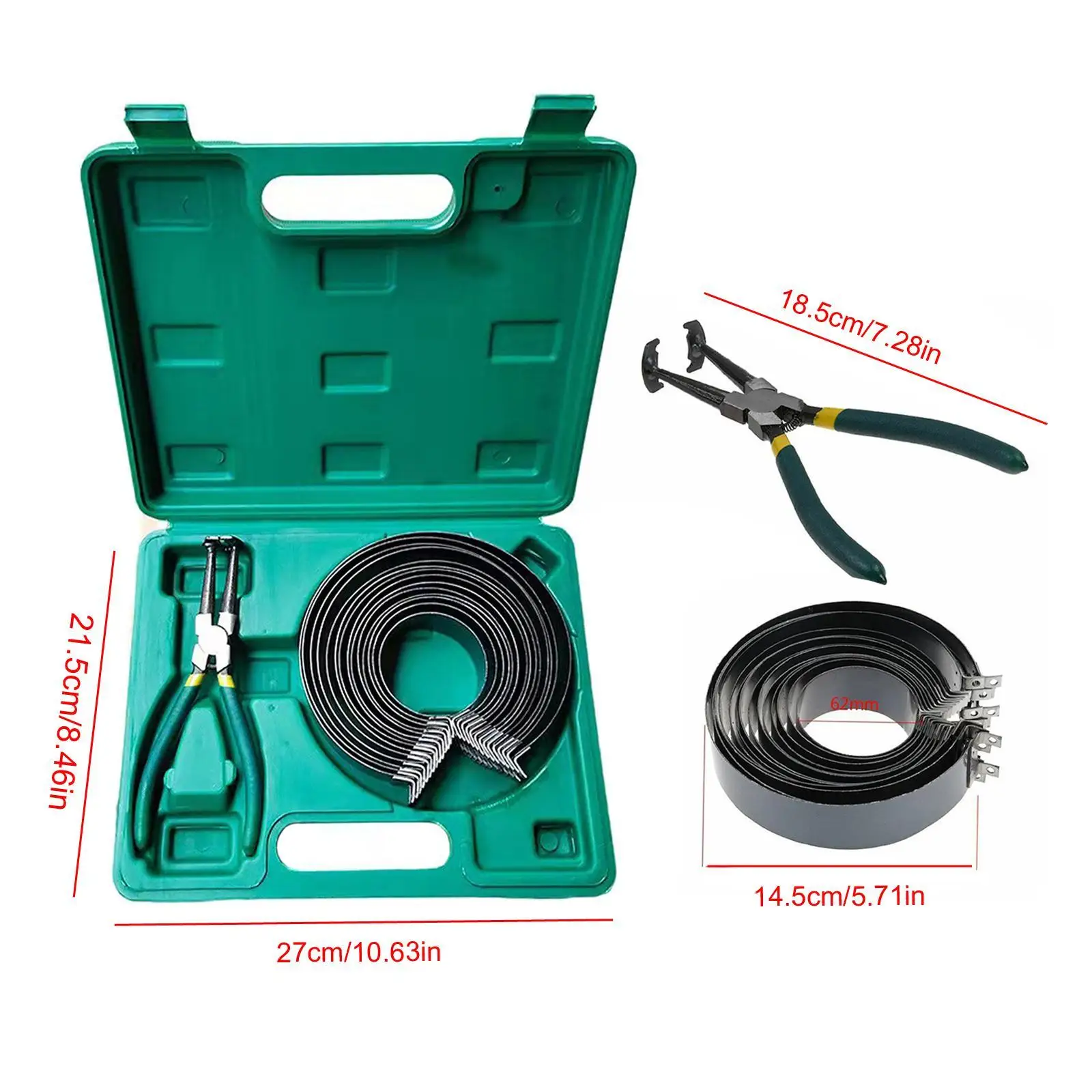 Piston Plier Cylinder Installation Tool Versatile with Carry Case Piston Ring Assembly Tightening Tool for Trucks Garage