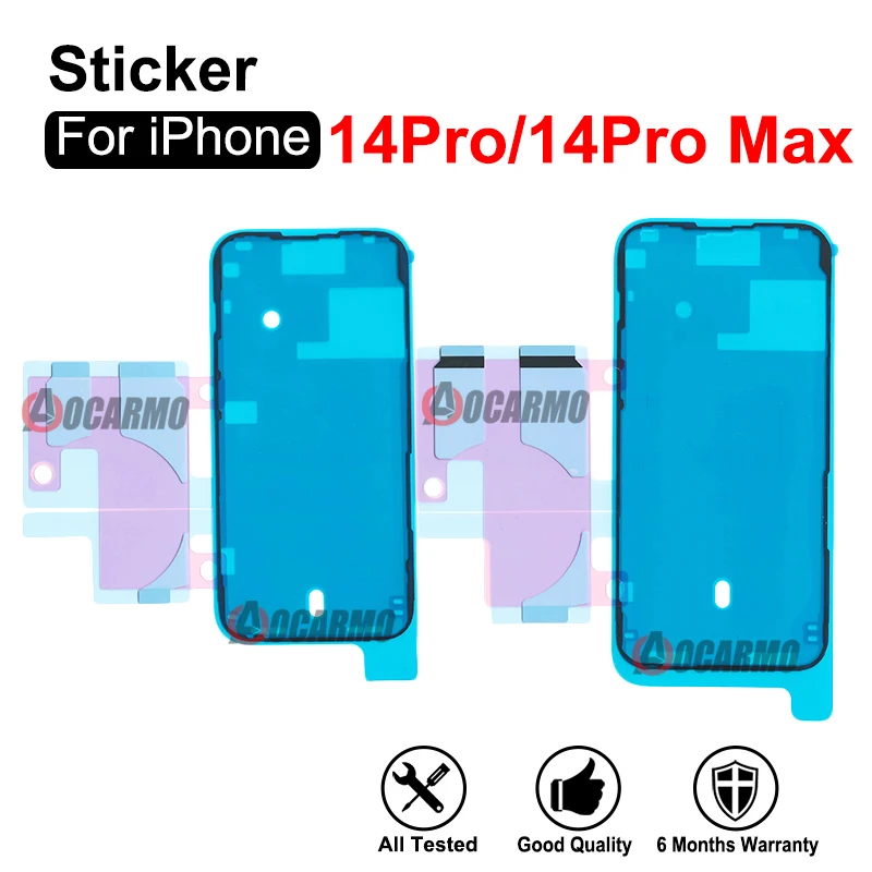 Adhesivo impermeable para pantalla LCD frontal de iPhone 14 Pro Max 14Pro, pegatina de pegamento para batería trasera