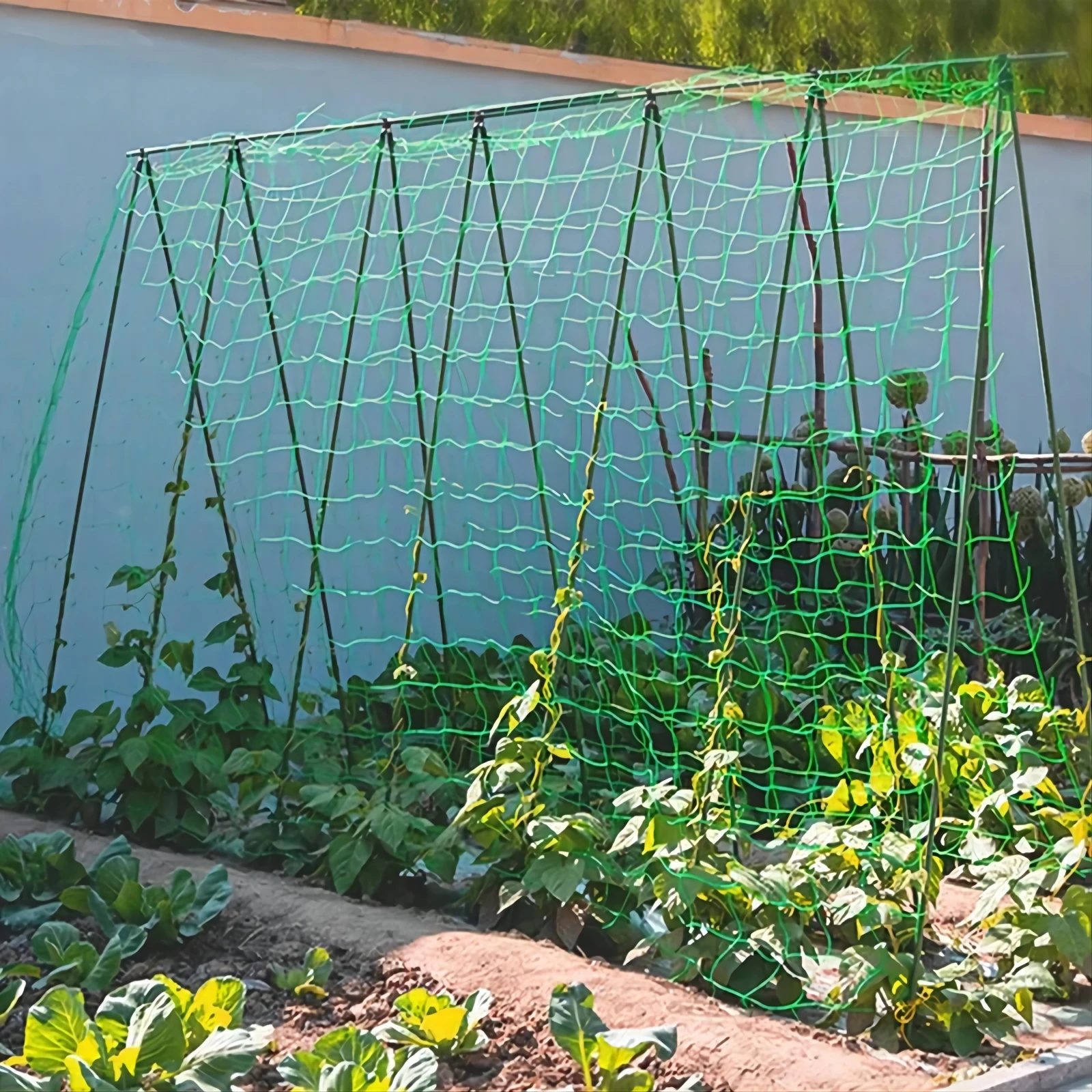 Garden Climbing Netting Strong Nylon Plant Trellis for Climbing Plants Loofah Morning Glory Flowers Cucumber Vine