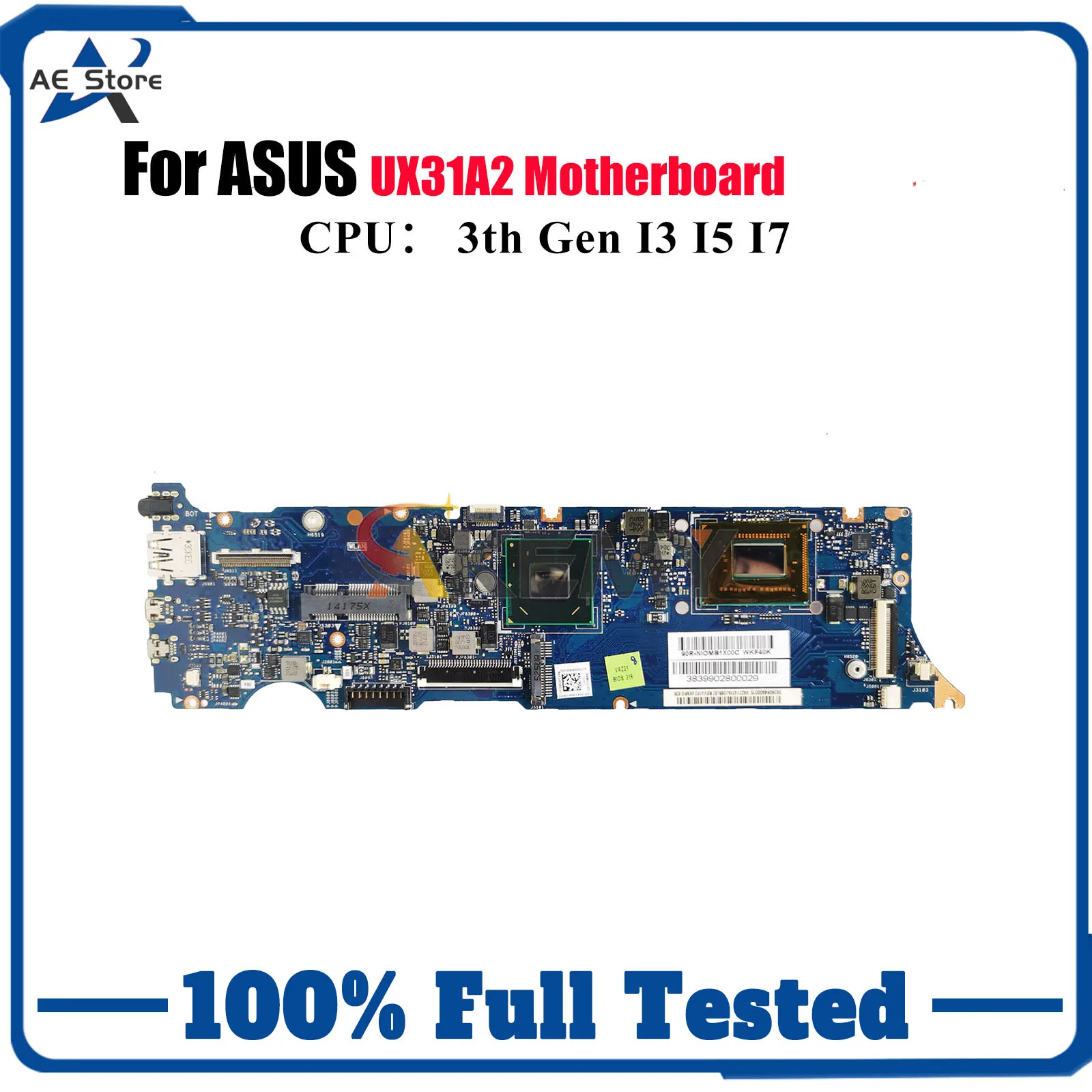 

UX31A2 Материнская плата для ноутбука ASUS ZenBook UX31A2 UX31A Материнская плата для ноутбука с процессором I3 I5 I7 100% тестирование ОК быстрая доставка stk