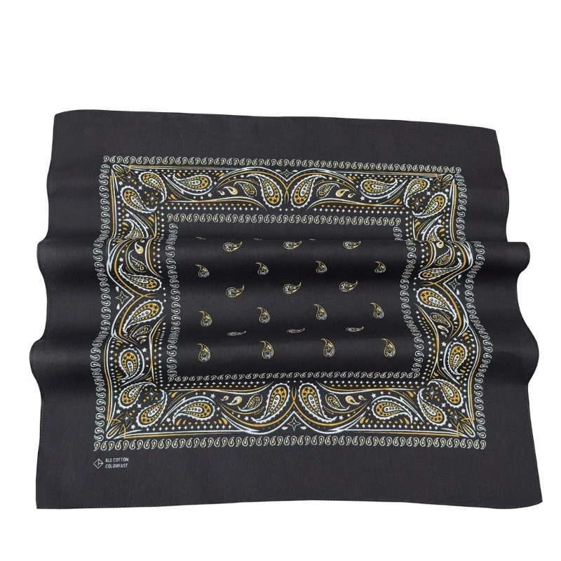 Paisleys Pattern Handkerchief Bandanas ผ้าเช็ดหน้าอเนกประสงค์ผ้าพันคอกลางแจ้งสำหรับผู้ชายและผู้หญิง Neckwear