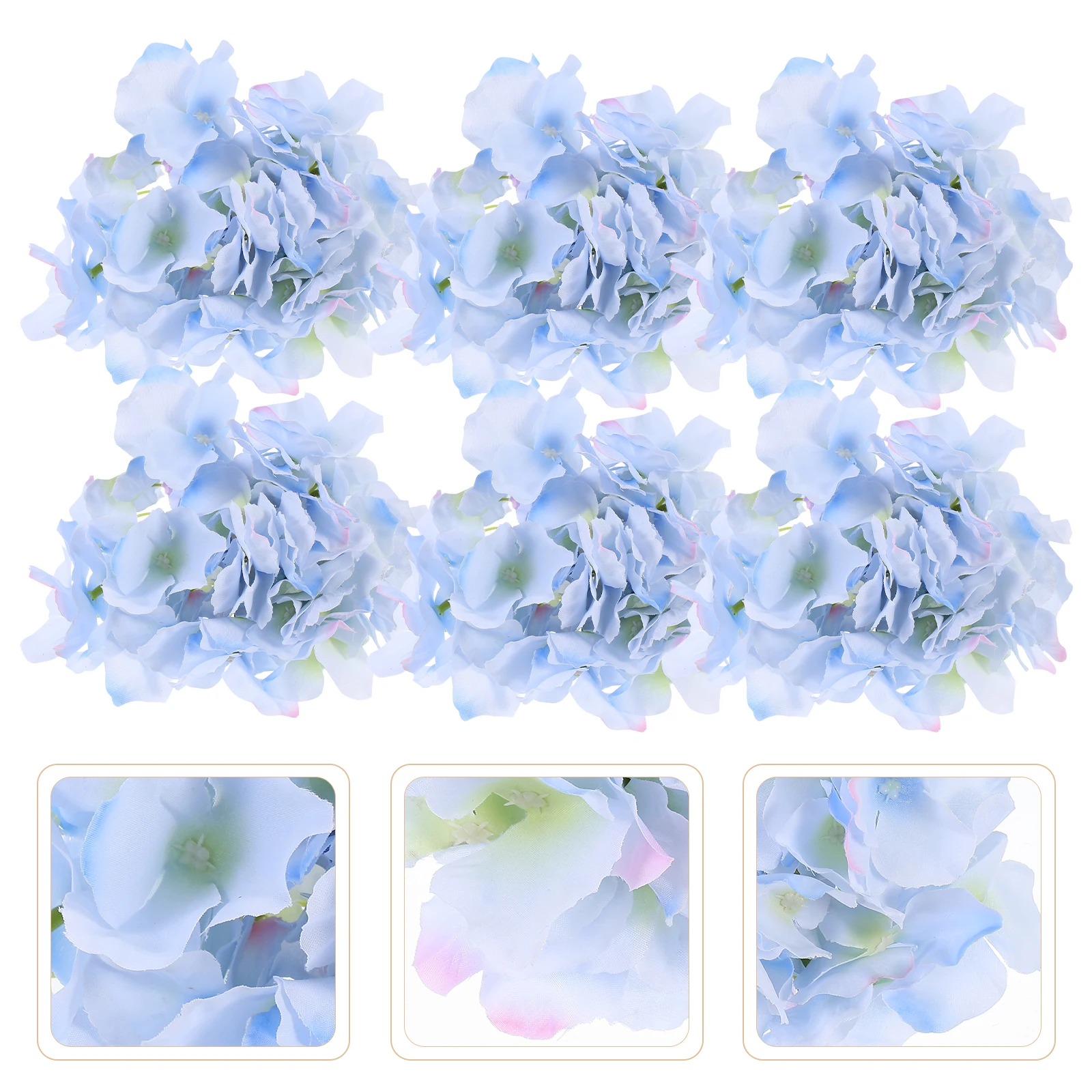 

18 Pcs Hydrangea Flowers Artificial Wedding Decor Romantic Bouquet Home Office Long Lasting Non Wilt Fake Flowers Decor Silk