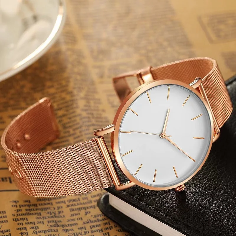 Romance Couple Watches Waterproof Simple Thin  Quartz Watch Trend Net Strap Fashion Lovers Set