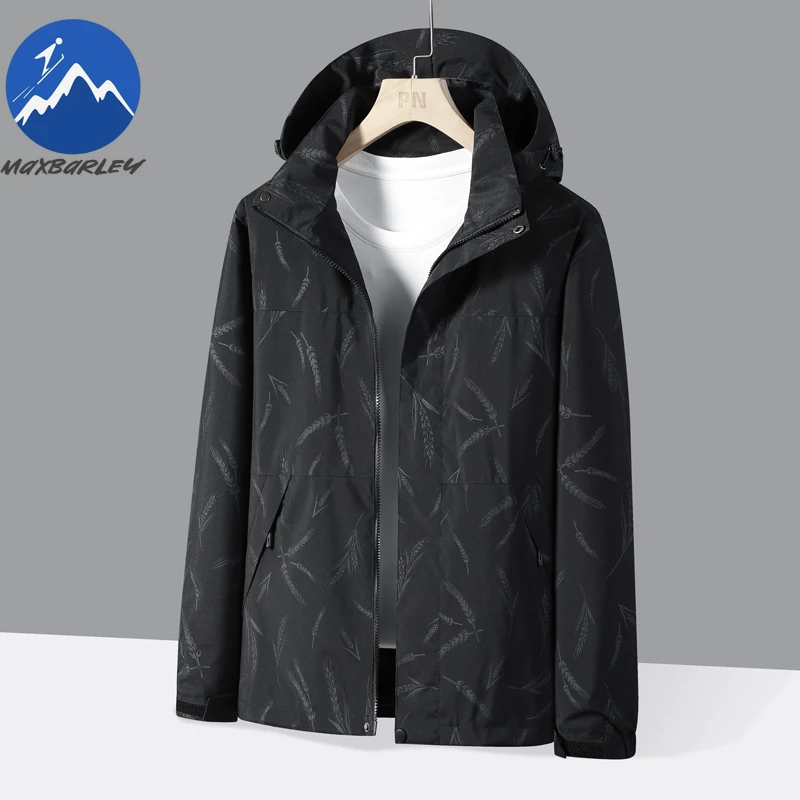 

Mens Camo Jacket Outdoor Adventure Windproof Breathable Coats Premium Detachable Hood Waterproof Spring Autumn Men Clothing