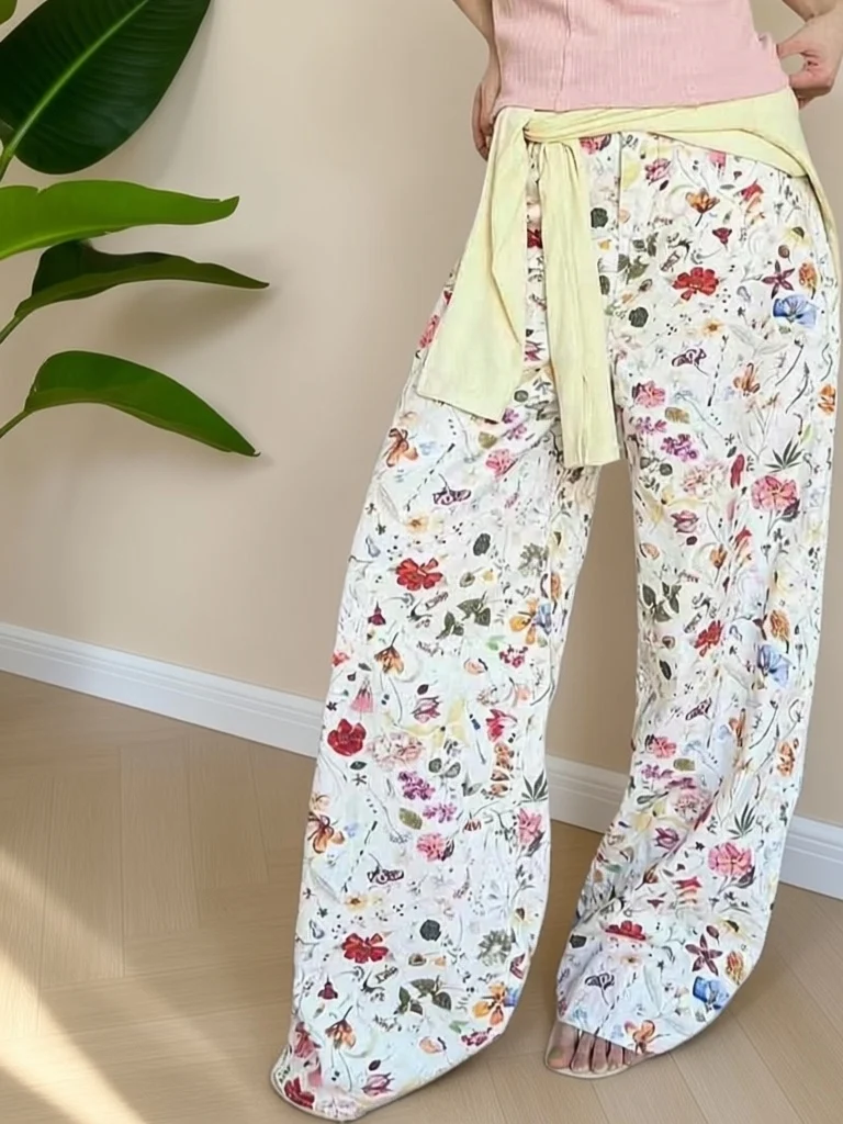 

Джинсы с высокой талией, широкими штанинами и эффектом похудения, повседневные, с множеством карманов, свободного кроя, универсальные, для весеннего сезона, женская мода