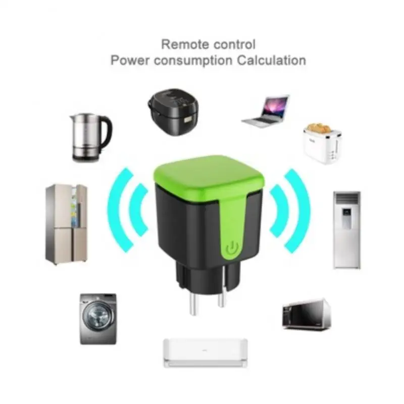 Wifi Tuya Smart Outdoor Socket IP44 Waterproof Wireless Remote Control Plug EU 16A Support Scene Linkage Alexa Home Vocie Module