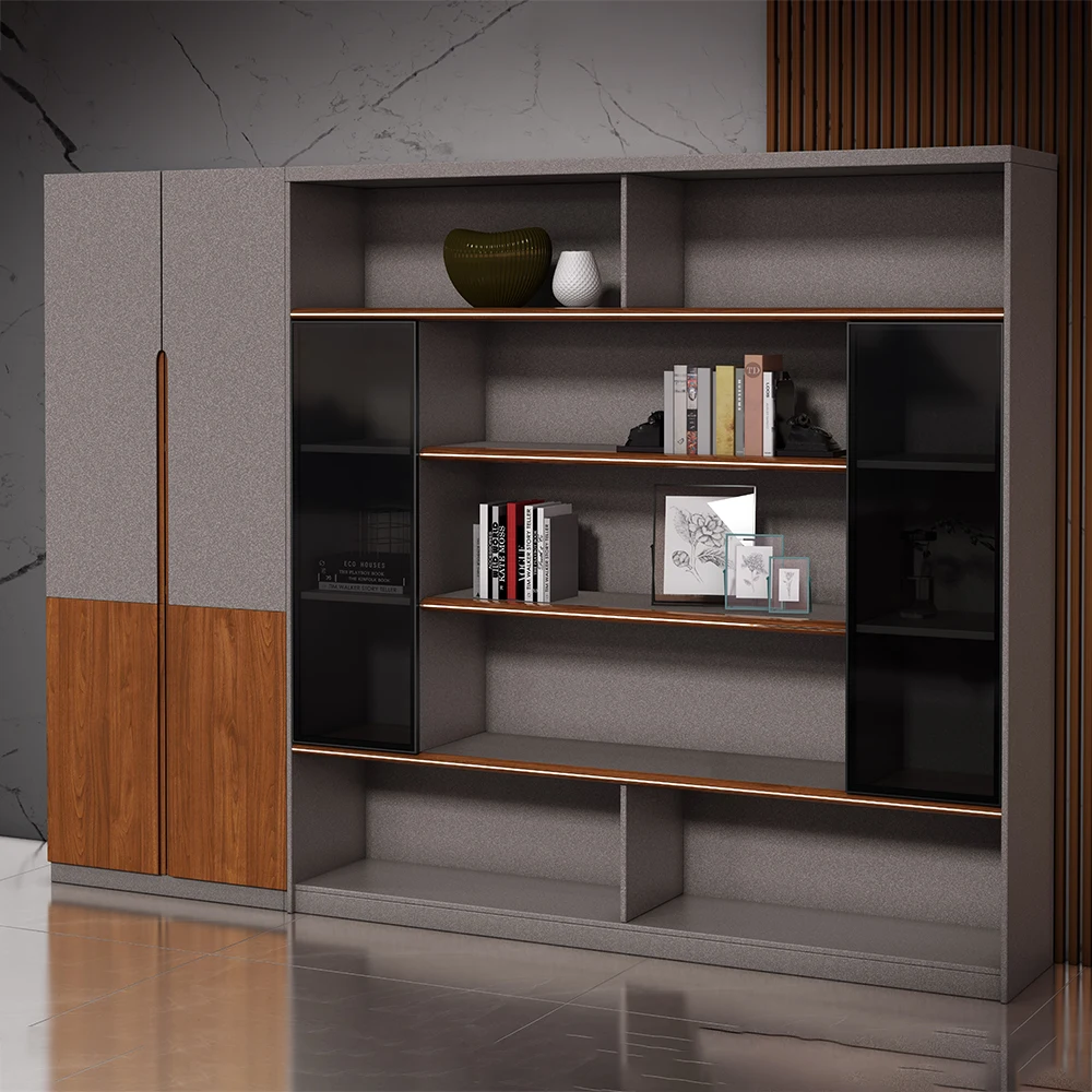 Discounted Price Modern Luxury Retractable Wood File Cabinet Bookcase Office Home Studio Hospital School Locker