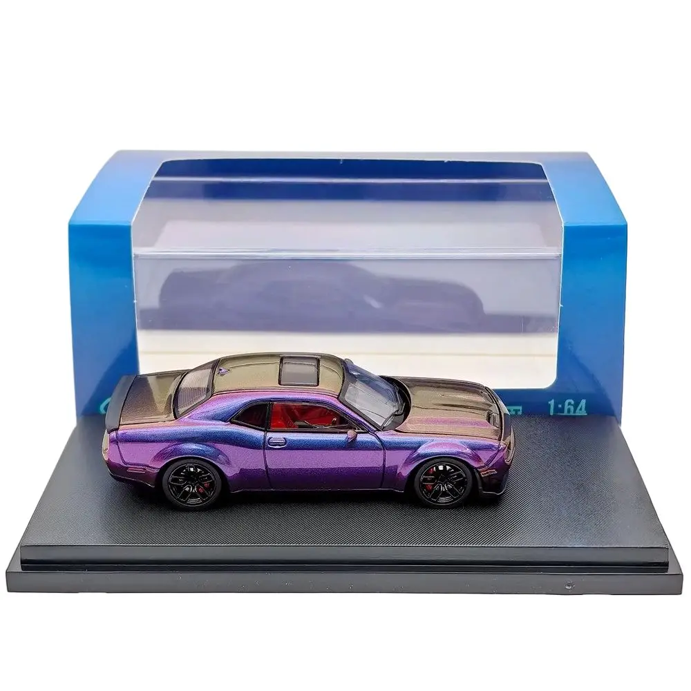 

SH 1/64 Scale for SRT Hellcat Muscle Sports Gradient Purple Diecast Model Car Miniature Limited Collection Toy Vehicle Models
