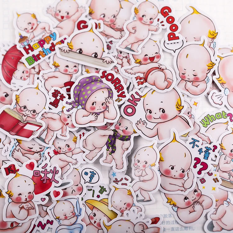 Kewpie – autocollants poupée Scrapbooking, 40 pièces/autocollant décoratif/album Photo artisanal, DIY bricolage