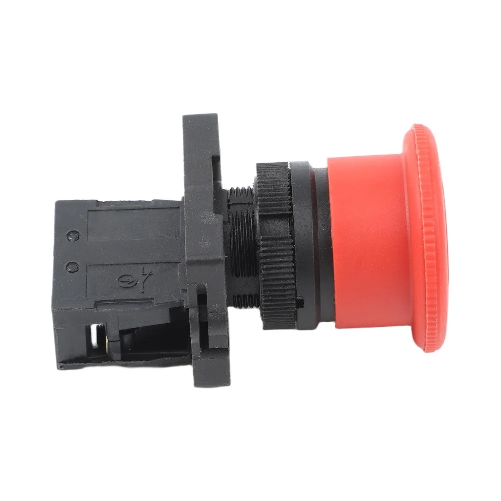 22mm Panel Mount Push Button XB2-ES542 Self Locking Stop Switch 600V 10A for Use in Manufacturing and Heavy Industry