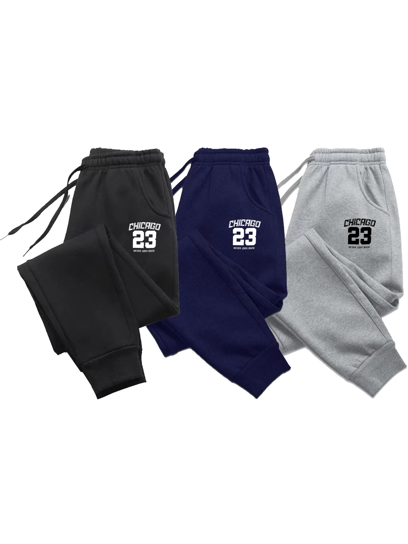 

3pcs of 1 Pack Men's Sweatpants Print Jogger Pants Fall Winter Home Outdoor Comfort Casual Warm Trousers 3 in 1