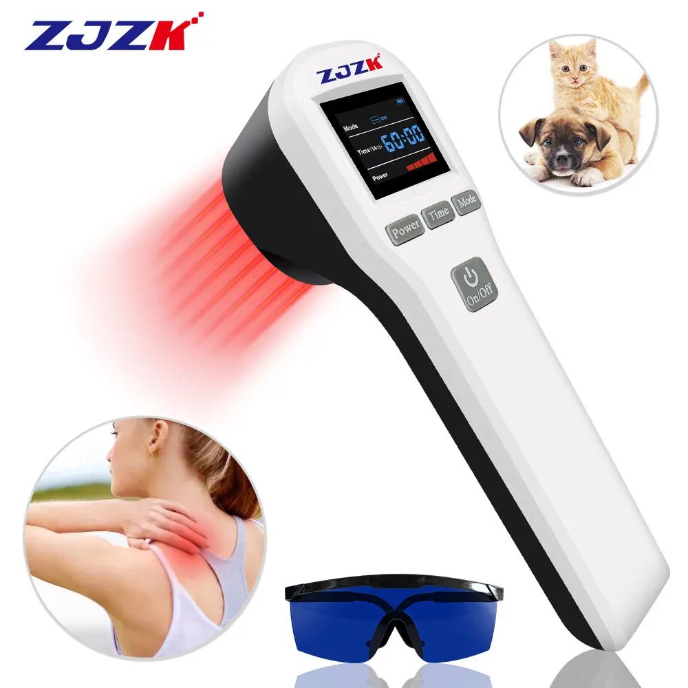 ZJZK Pbm Laser 4X808nm 16X650nm Photobiomodulation Therapy For Osteoarthritis Feet Neuralgia Muscle Strain Dogs Cats Horses