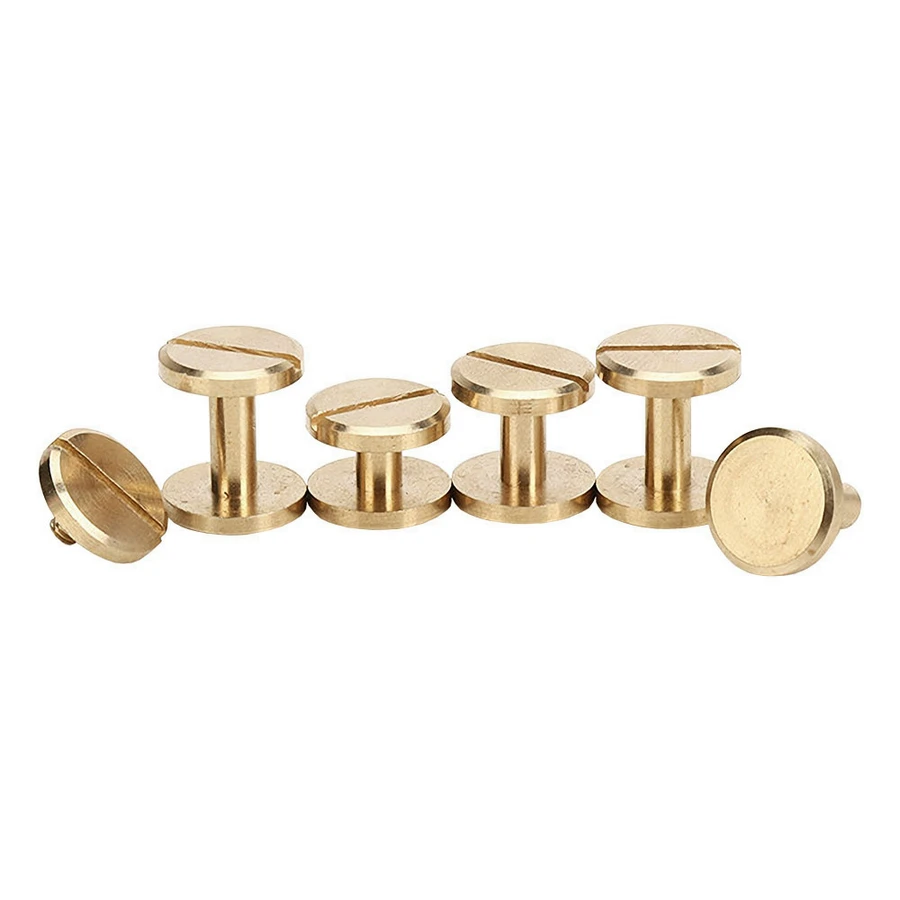 

50PCS Solid Brass Binding Chicago Screws Nail Stud Rivets For Photo Album Leather Craft Studs Belt Wallet Fasteners