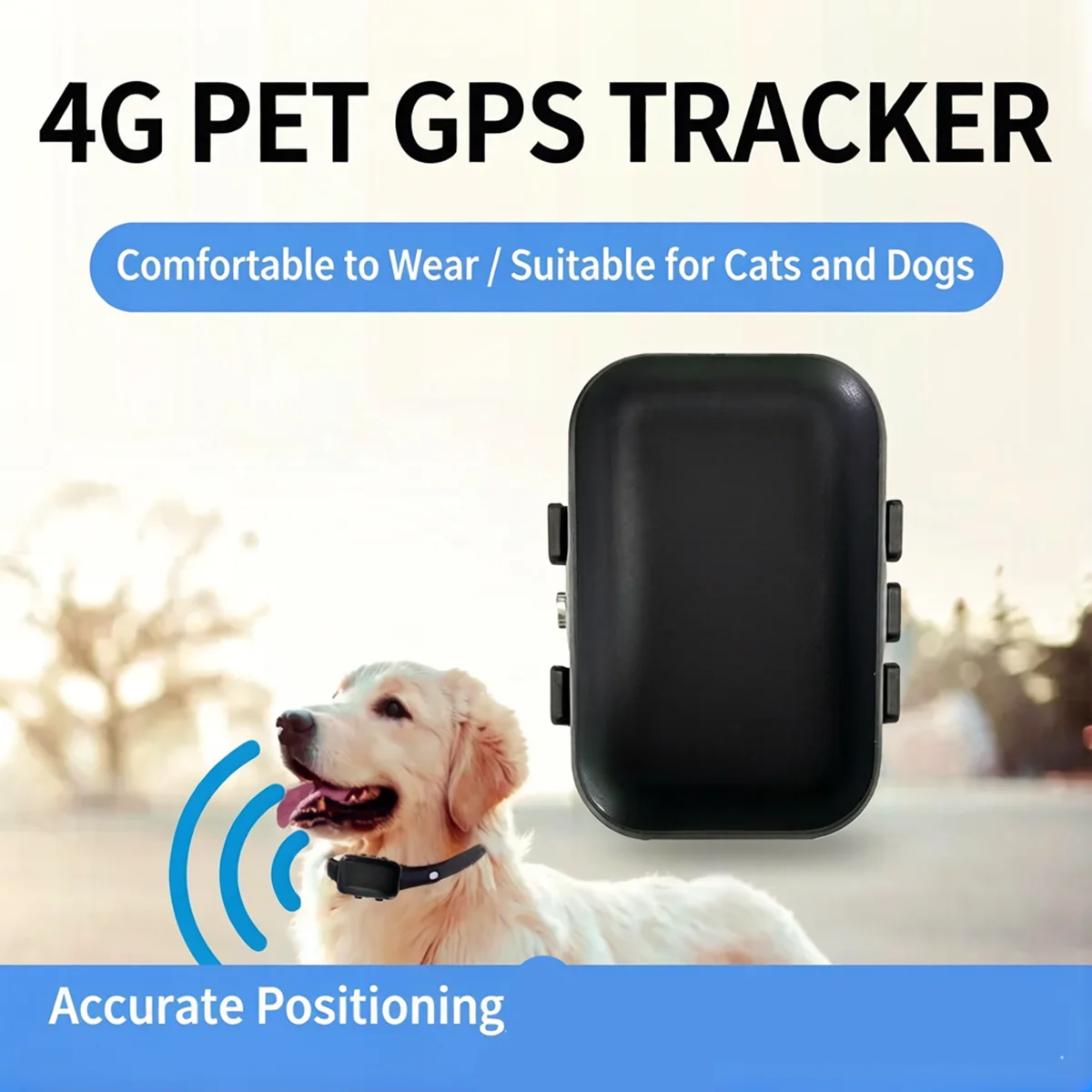 New Real 4G Pet GPS Tracker  Realtime Tracking Dog Animal Finder  GSM GPS Locator Crawler Geo-fence Free APP