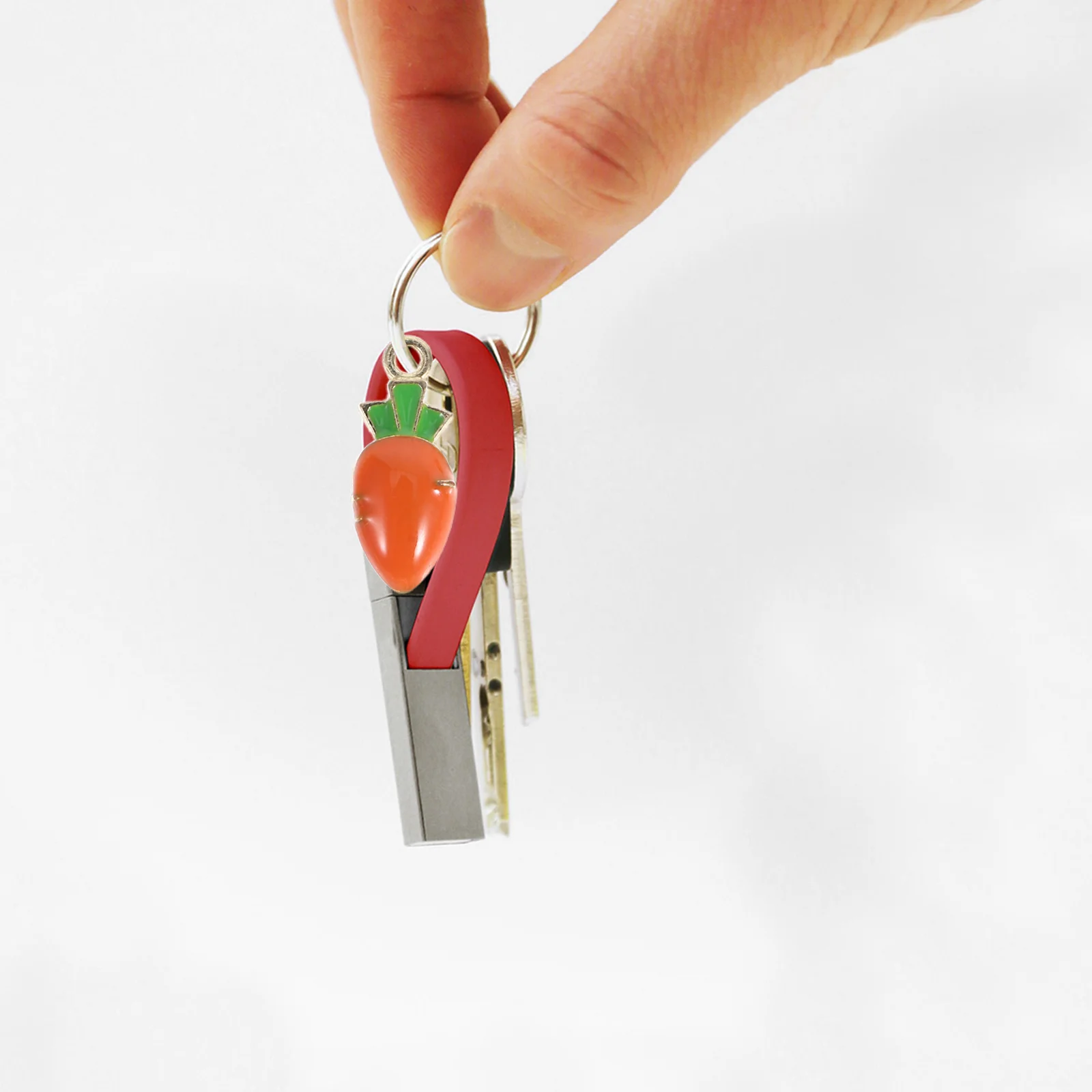 10 Pcs Carrot Keychain Alloy Pendant DIY Charms Beaded Shaped Jewelry Necklace AdornsFood Vegetables Accessories