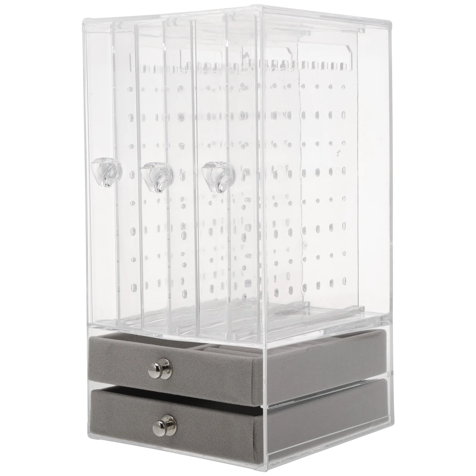 1Pcs Exquisite Jewelry Organizer Stand Transparent Earring Necklace Bracelet Display Rack Home Vanity Storage Display Stand