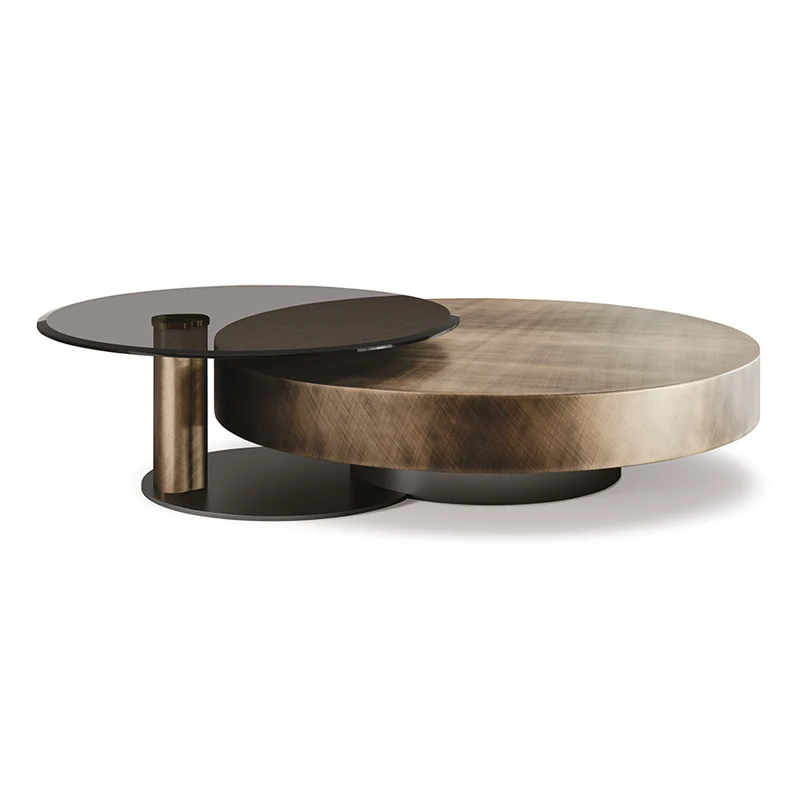 

High and low combination coffee table, small apartment, living room, home decor, light luxury, creative small coffee table