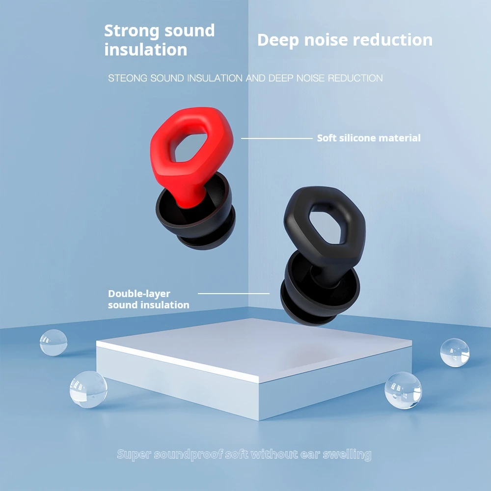 

Noise-cancelling earbuds S/M/L Quiet Ear Plugs for Noise Reduction Super Soft Reusable Hearing Protection for SleepSwimWork