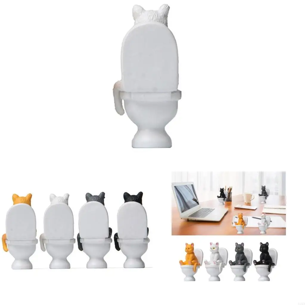 62KD on Toilet Ornament Home Decorations Resin Cartoon Figurines Figurine