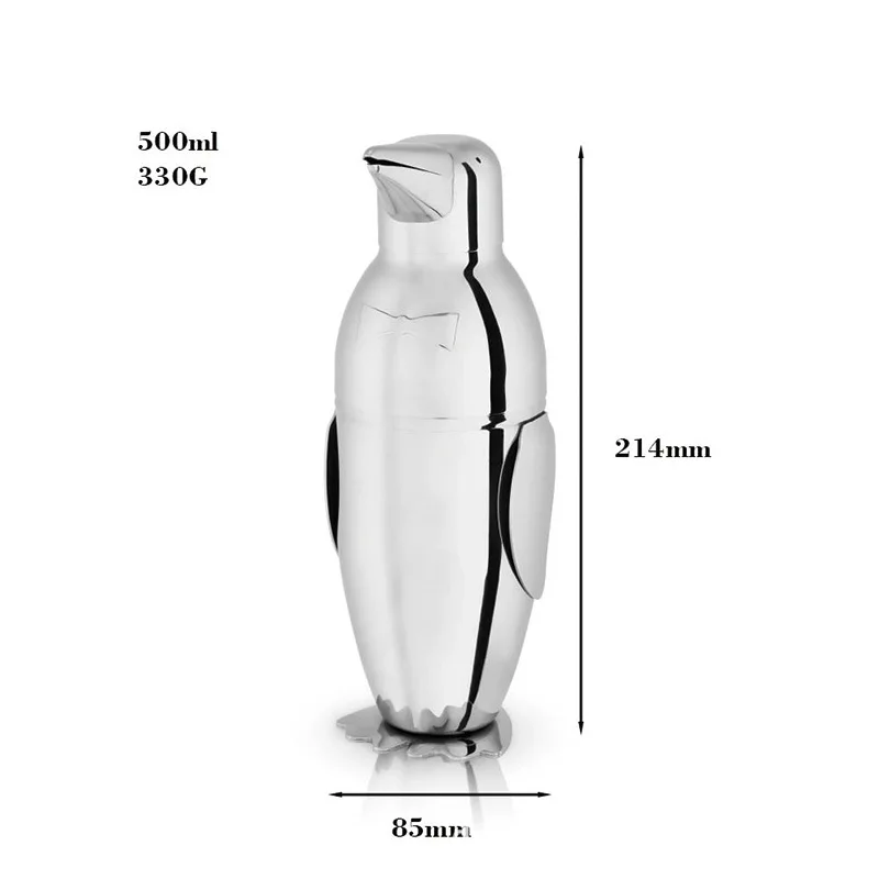 

Cocktail Shaker 500ML Creative Penguin Stainless Steel Bar Bartender Drink Mixer Shaker Pot,Wine Bottle,Wine Accessories